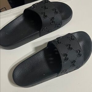 Gucci Black Slide Sandals